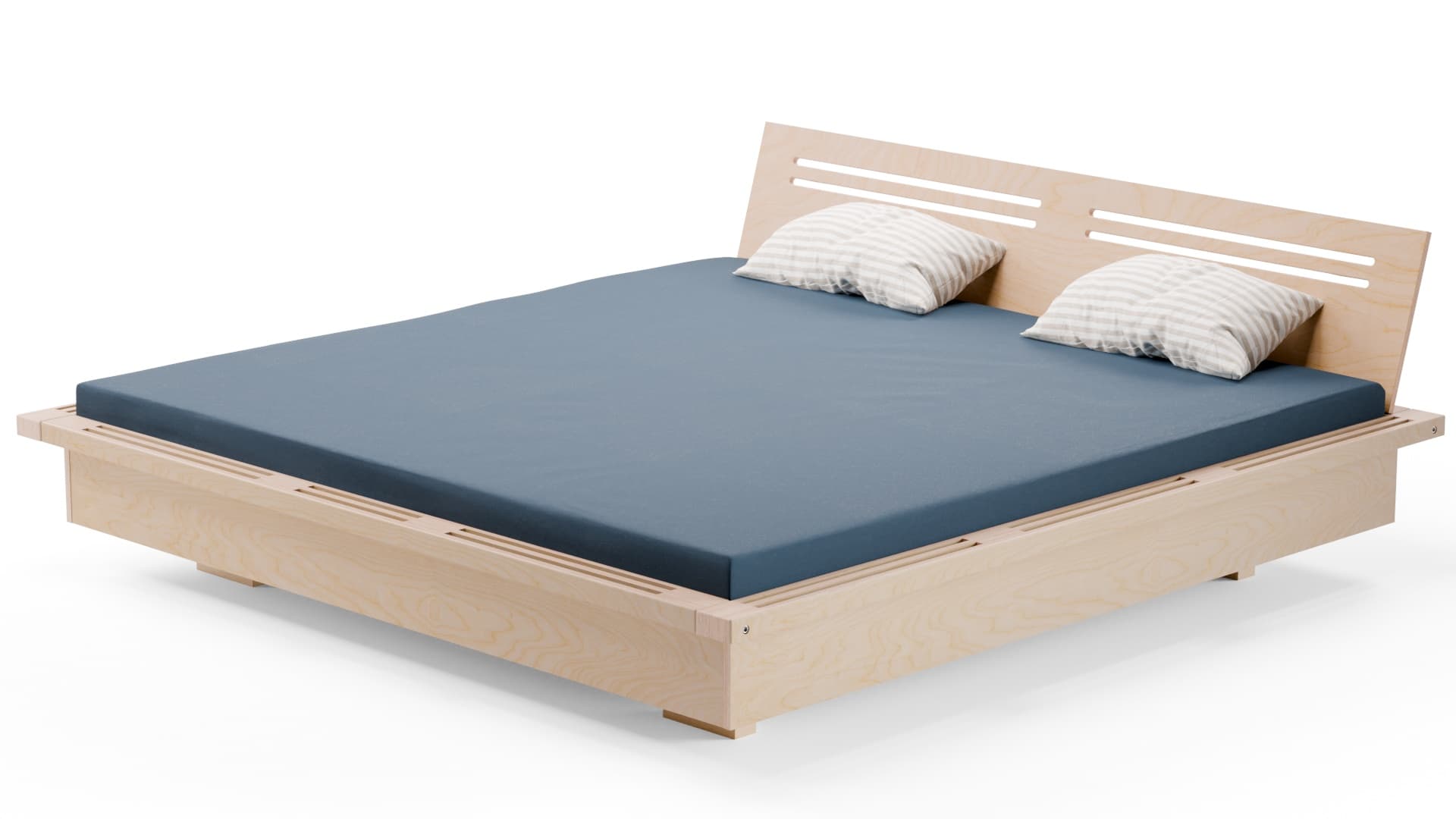 Bett Pagode Birke 200x200 cm