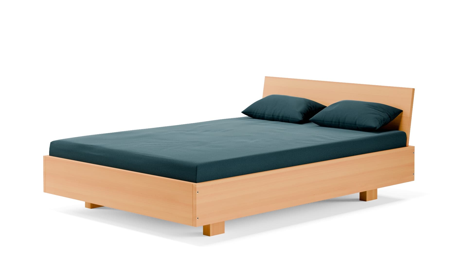 Dielenbett Buche Massivholz 160x200 cm