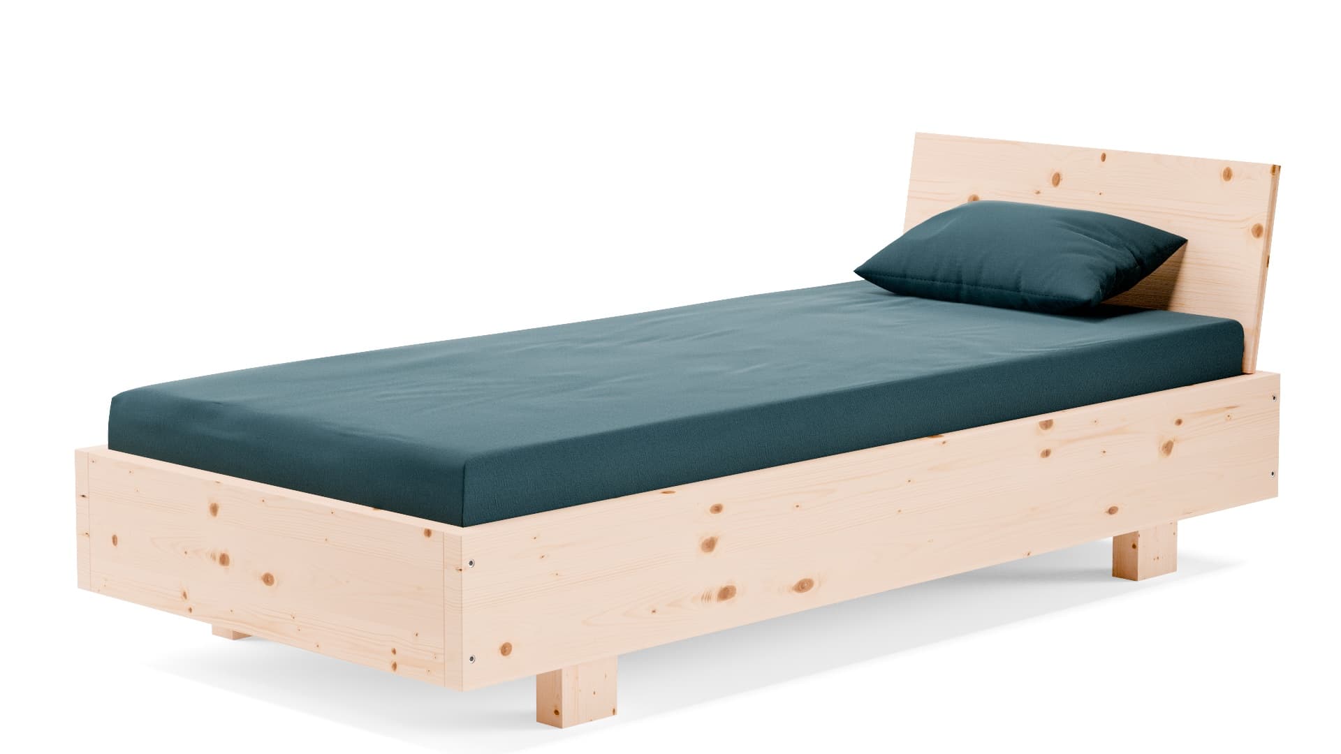 Dielenbett Zirbe Massivholz 90x200 cm