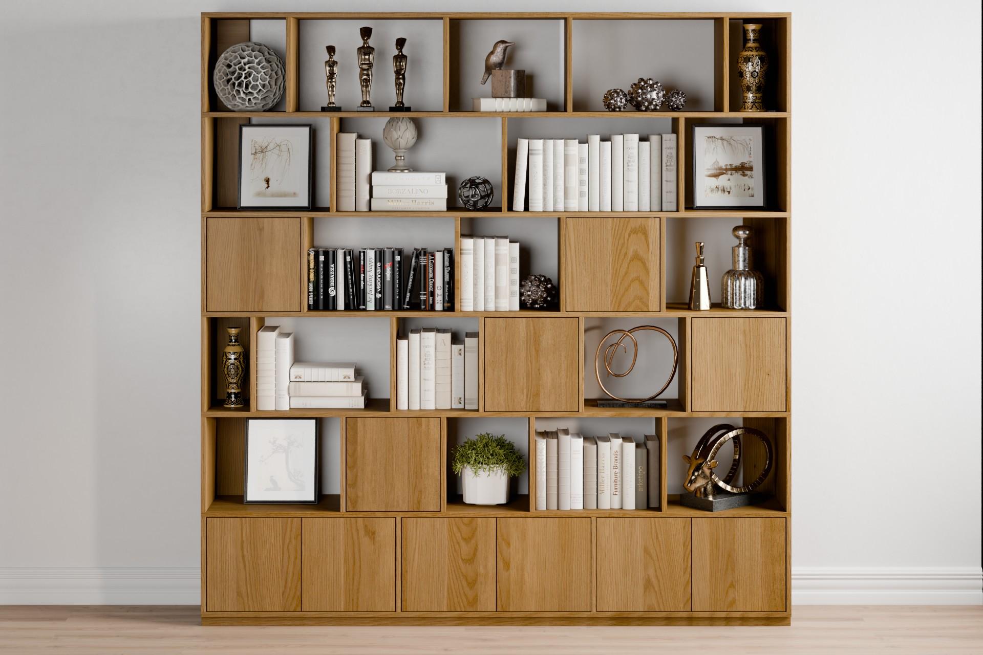 Modular wooden shelving system